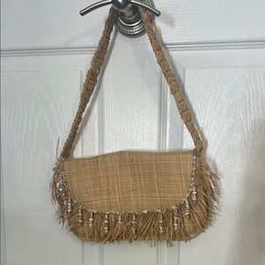 Stylish Tan Fringe Women Bag
